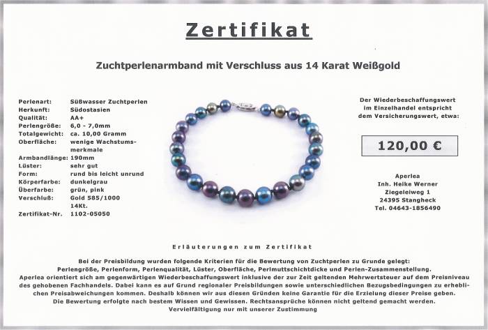 S��wasserperlen Armband von Aperlea