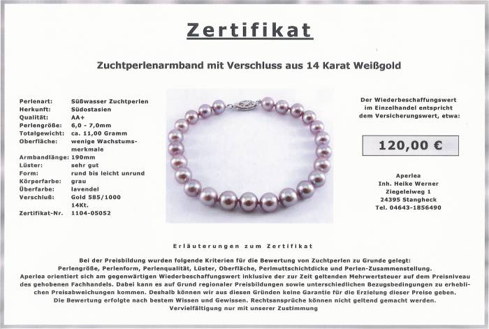 Armband aus Zuchtperlen von Aperlea