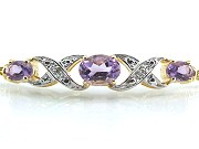 Silberarmband Amethyst von Aperlea