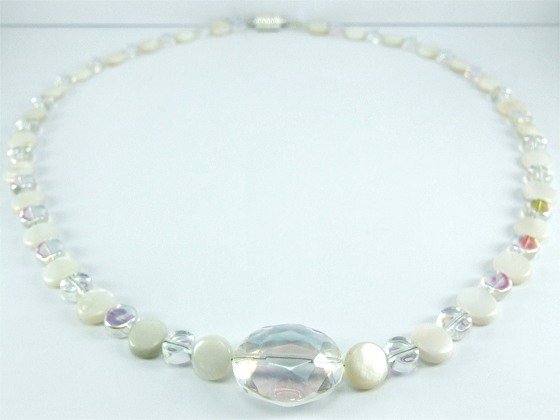 Glasperlen Collier Ice von Aperlea