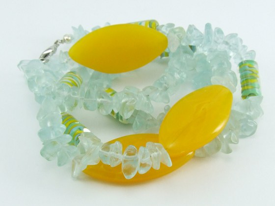 Glasperlenkette gelb von Aperlea
