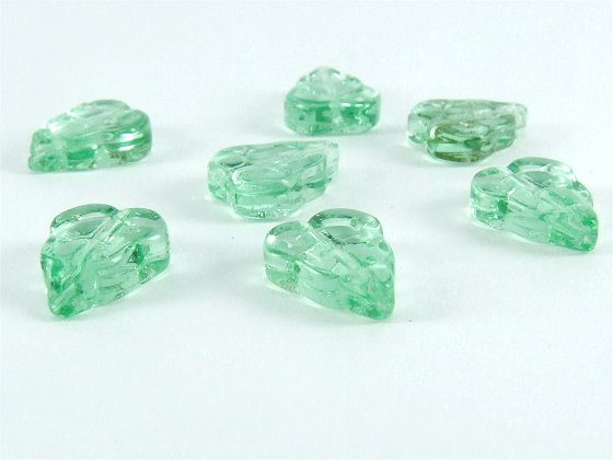 Glasperle Blatt von Aperlea
